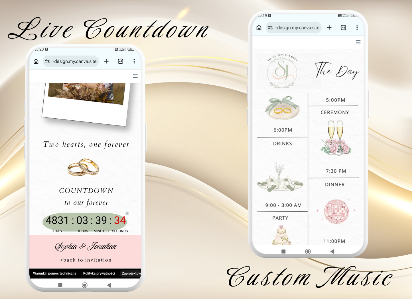 Blush Pink Sage Green Wedding Invitation Website Video Digital|Pink Sage Green Floral Wedding Invite Interactive