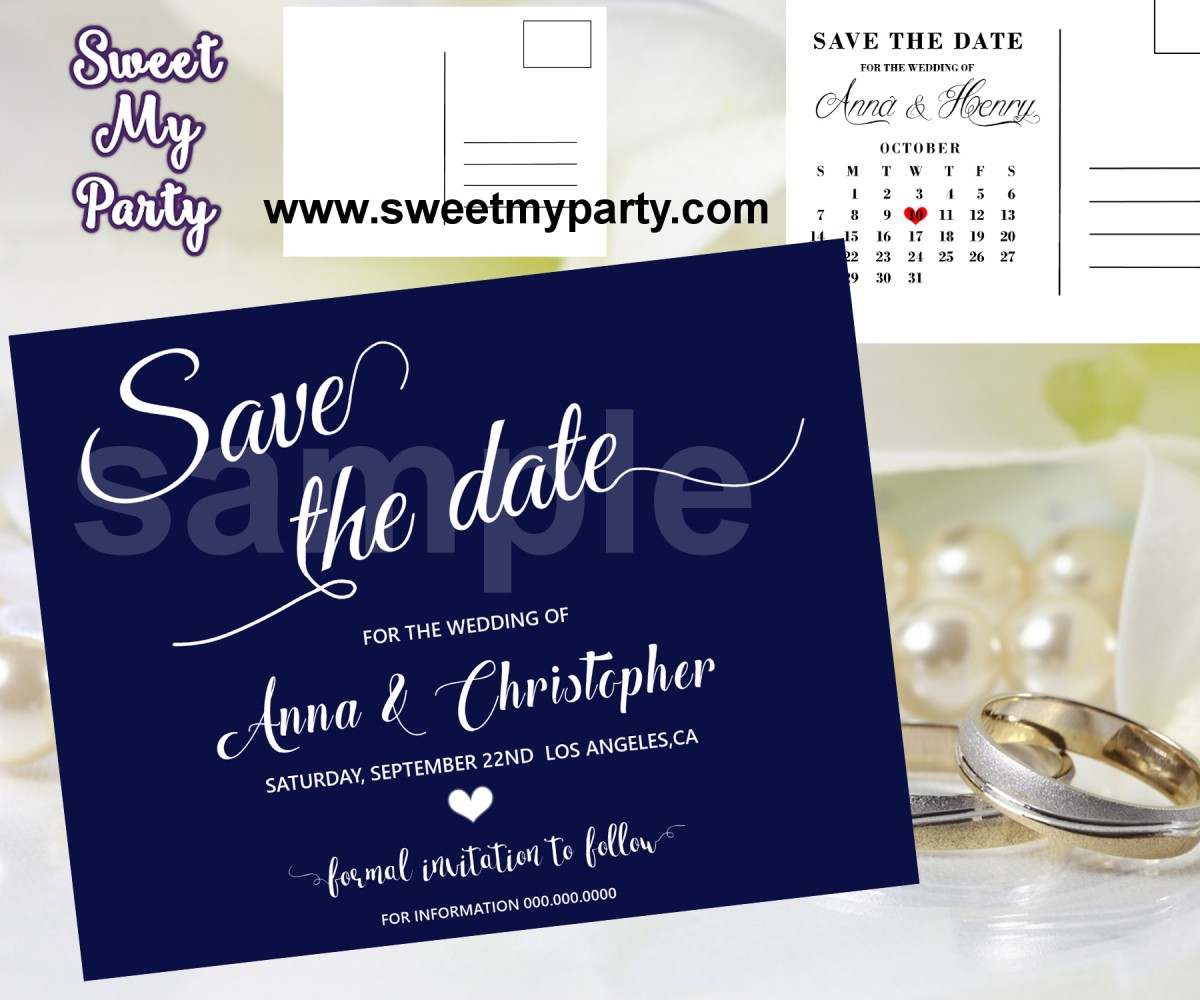 Navy Blue Wedding Save The Date Cards Navy Blue Wedding Save Our Date Classy Navy Wedding Save The Date Modern Wedding Save The Date Save The Date Navy Blue Wedding Save The Date Invitation Wedding Save The Date