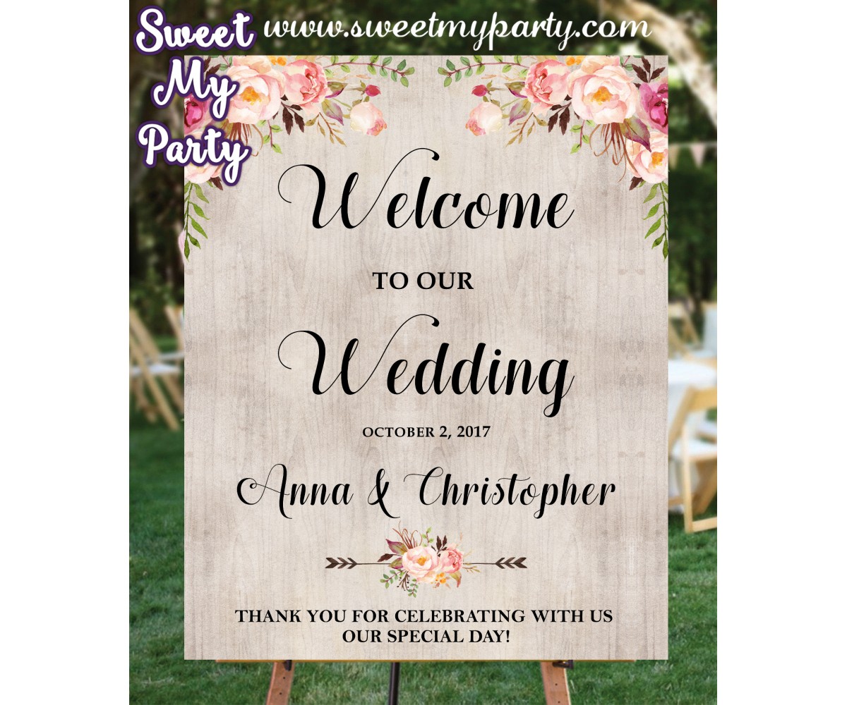 Welcome To Wedding Sign