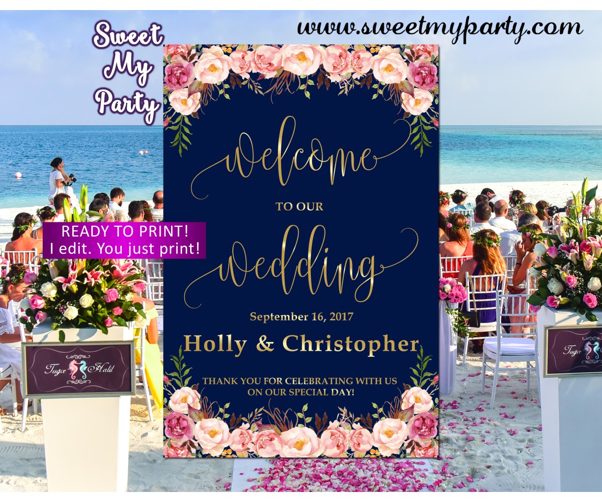 wedding welcome signs printable, cheap wedding decorations